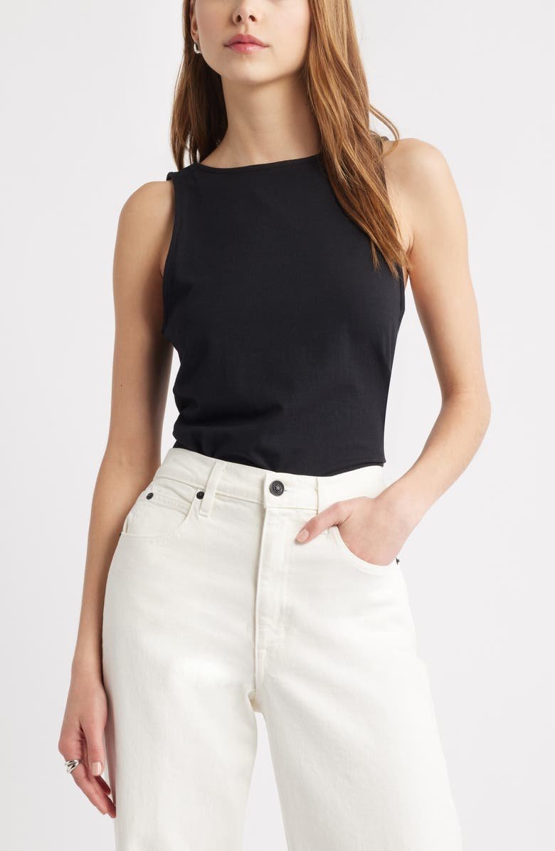 Drape Back Sleeveless Top