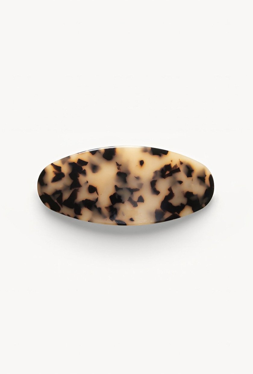 Machete Jumbo Oval Barrette in Blonde Tortoise