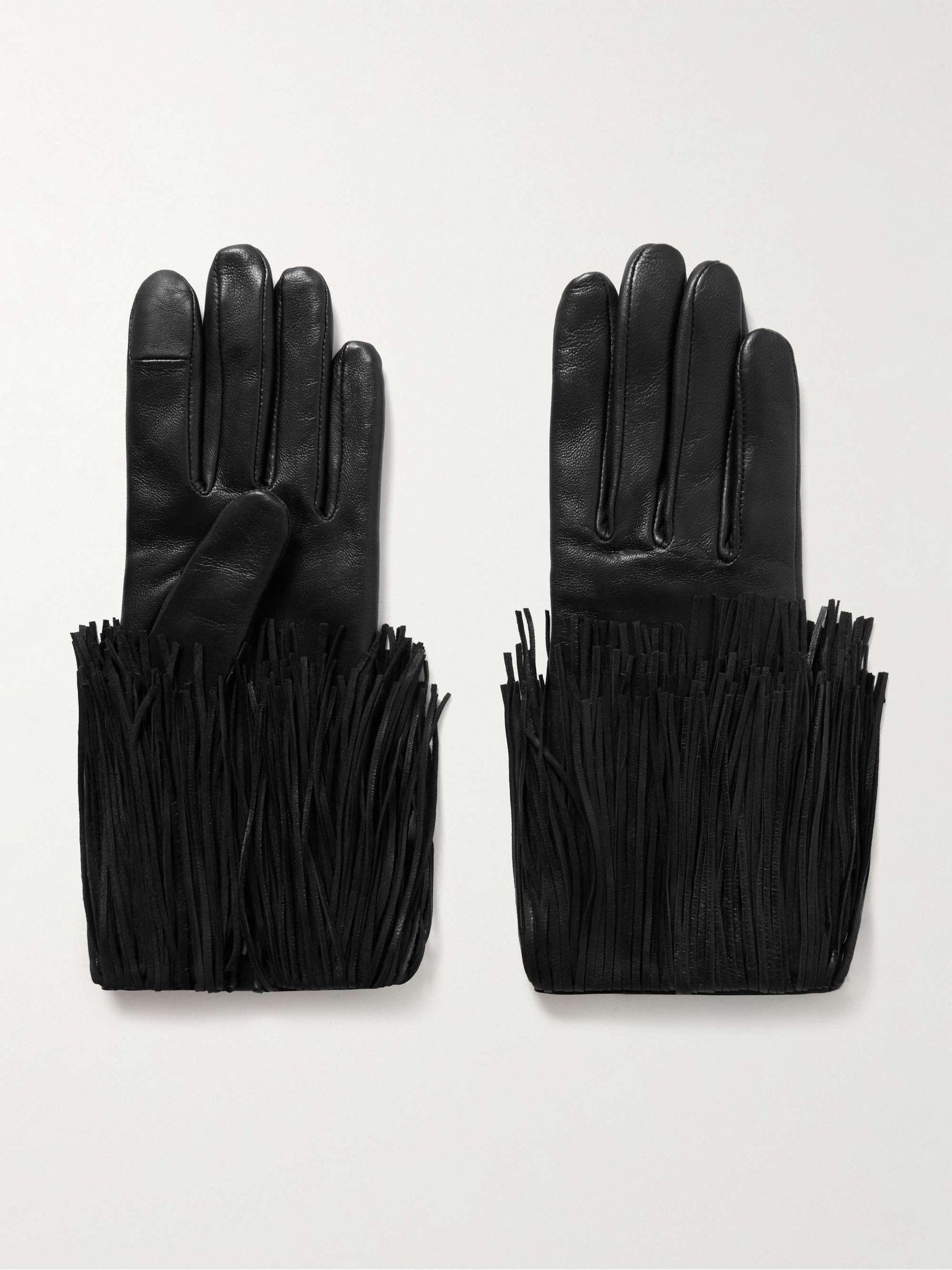 Lena Fringed Leather Gloves