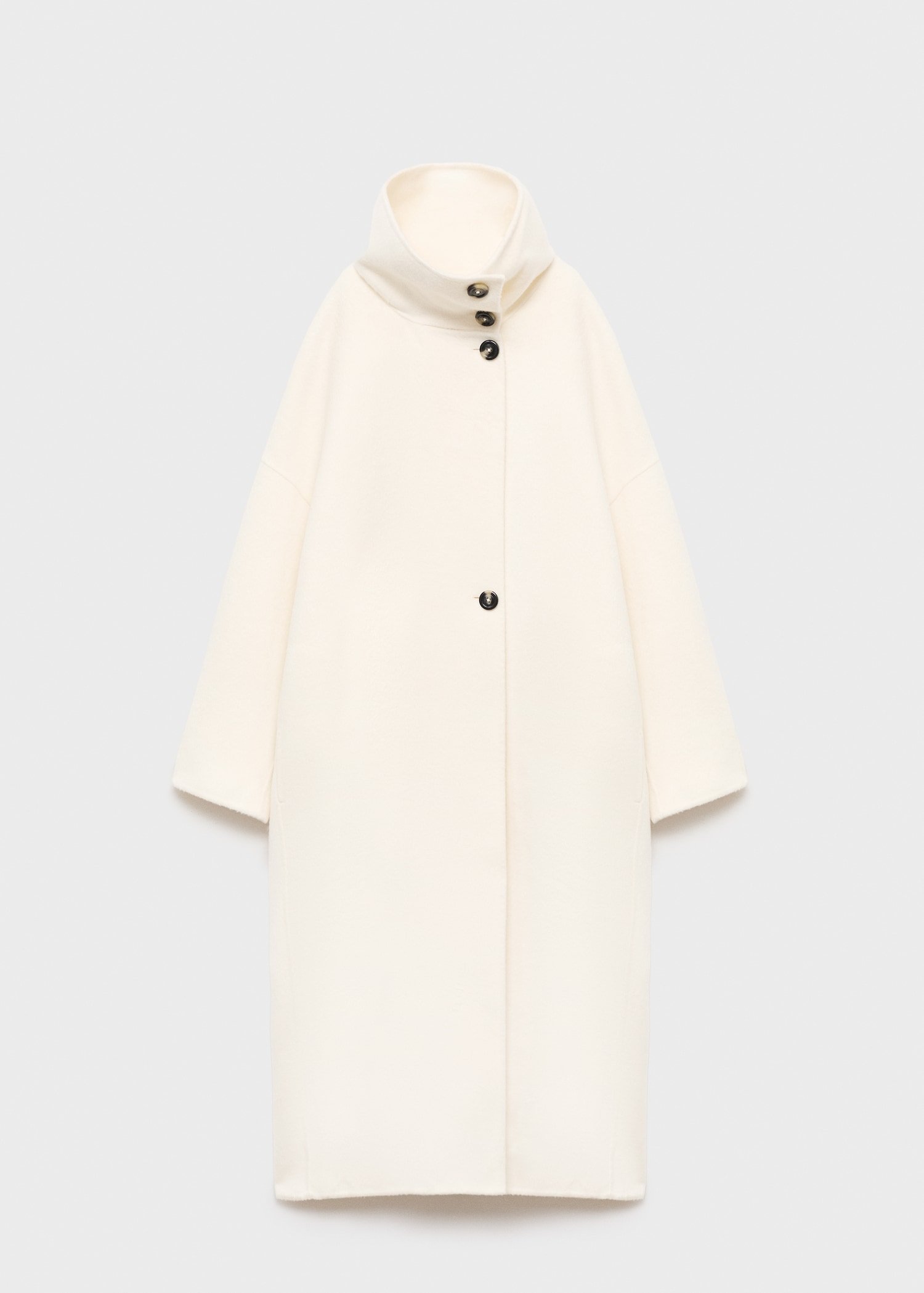 Wool Funnel-Neck Coat - Women | Mango Usa