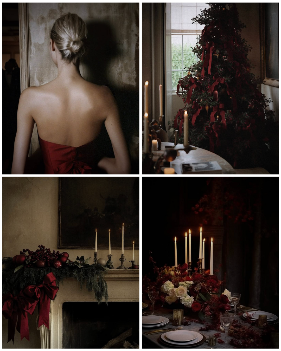 deep red burgundy for holidays