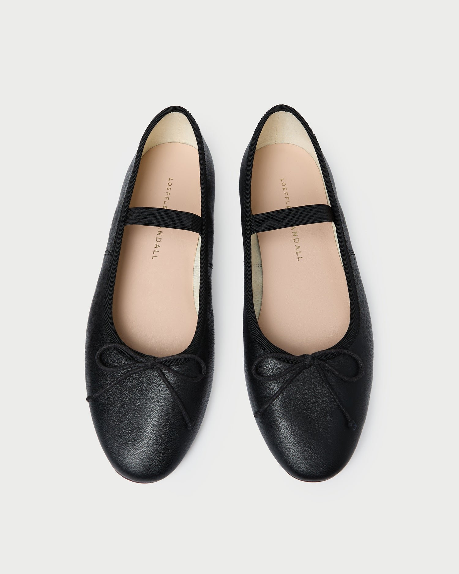Leonie Black Leather Ballet Flat - Black Leather / 5