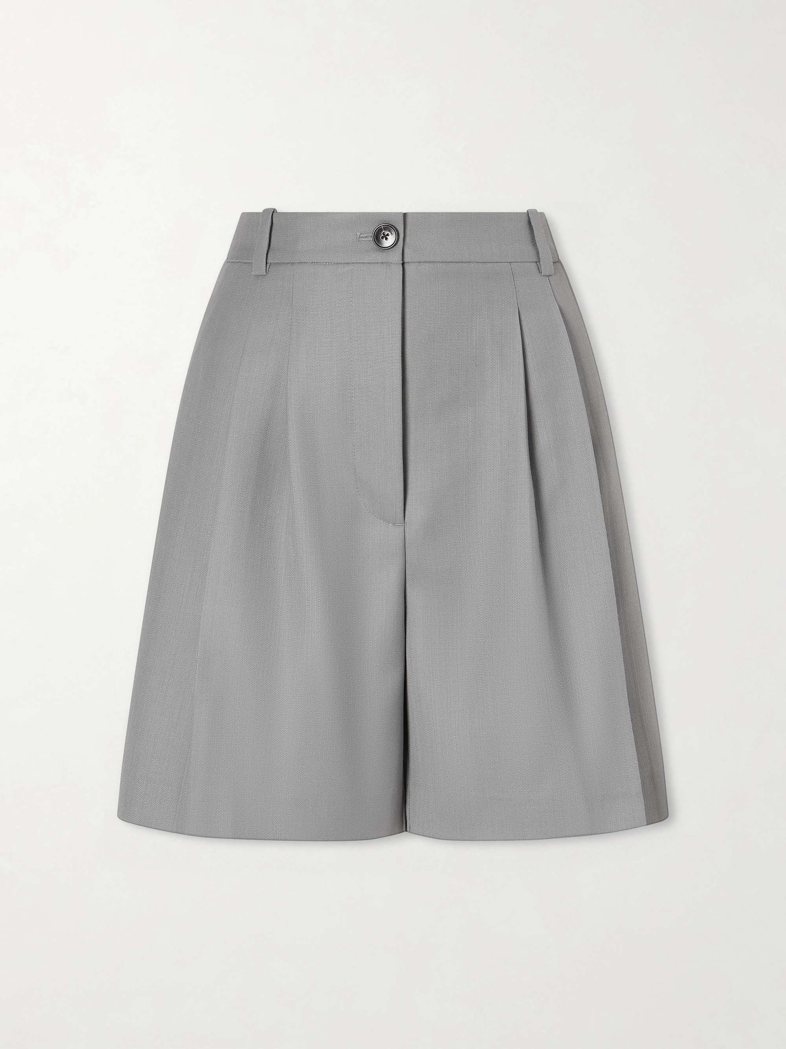 Brice Pleated Wool-Blend Shorts