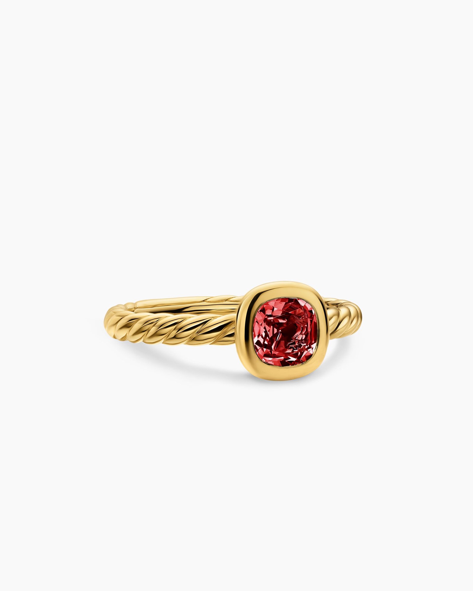 Dy Mercer® Color Cable Ring in 18k Yellow Gold With Rhodolite Garnet, 5.5mm